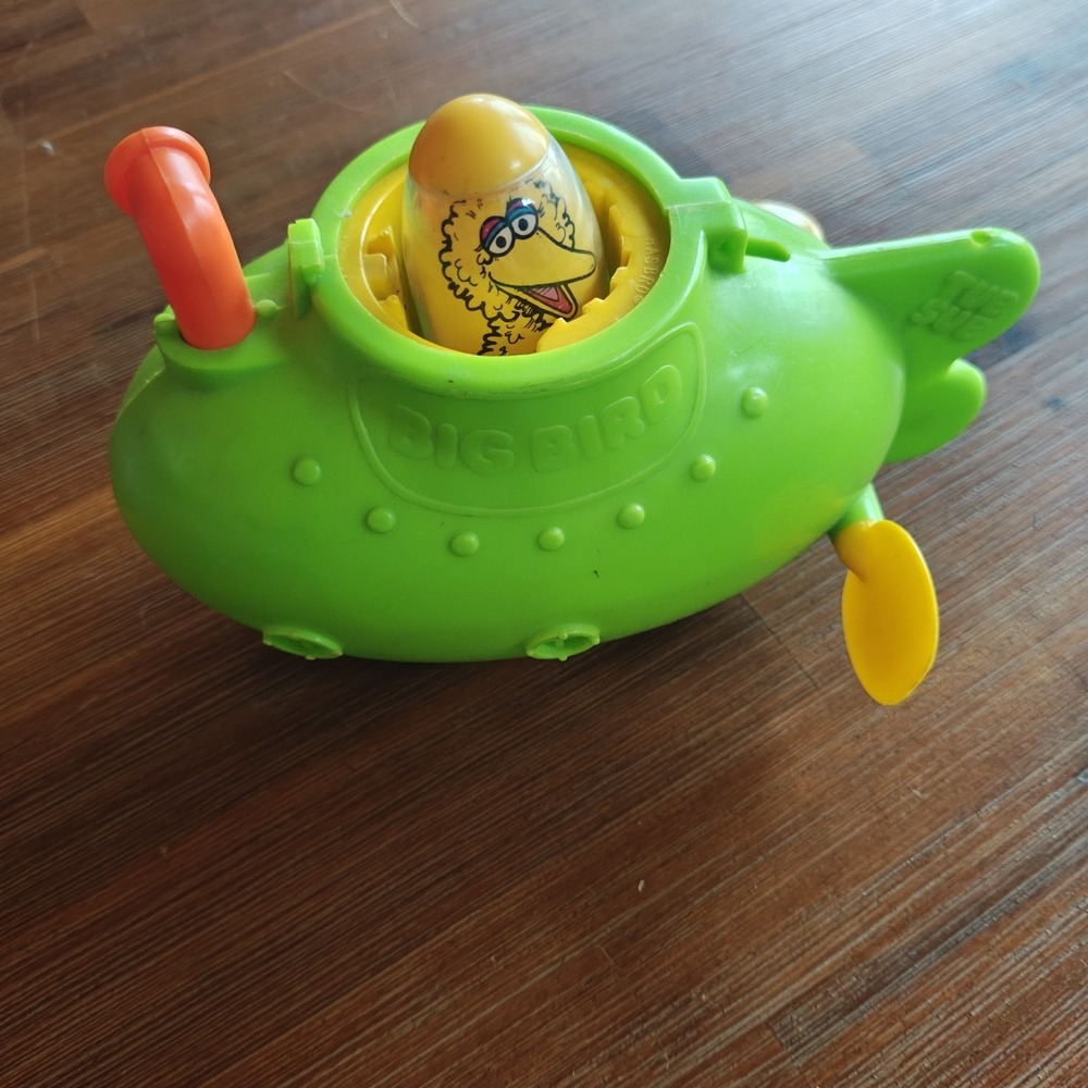 1983 Sesame Street Weebles TUB SUB with BIG BIRD Weeble Hasbro Preschool ZC1